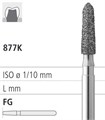 Боры стоматологические алмазные FG 877K/018, черный, 1 шт. ISO код, арт: FG163/1 CB FG163/1CB - фото 502526