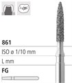 Боры стоматологические алмазные FG 861/013, черн., 1 шт. ISO код 314248544013, арт: FG205L/1 CB FG205L/1CB - фото 502662