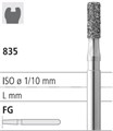 Боры стоматологические алмазные FG 835/015, черный, 6шт. ISO код 314109544015, арт: FG204/6 CB FG204/6CB - фото 502748