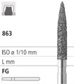 Боры стоматологические алмазные FG 863/014, 6шт. ISO код 314250524014, арт: FG505/6 FG505/6 - фото 502854