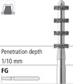 Боры стоматологические алмазные FG 834/008, 1шт. ISO код 314552524027, арт: FGS8/1 FGS8/1 - фото 502948