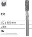 Боры стоматологические алмазные FG 835/015, черный, 1 шт. ISO код 314109544015, арт: FG204/1 CB FG204/1CB - фото 502952