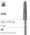 Боры стоматологические алмазные FG 878K/012, черный, 6шт. ISO код 314298544012, арт: FG181/6 CB FG181/6CB - фото 502981