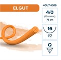 Кетгут ELGUT —  рассасывающаяся нить, 1/2, обратно-режущая игла 16 мм, толщина 4/0 (2), 75 см, 12 шт 40U7HQ16 - фото 503760