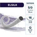 ELSILK S — нерассасывающаяся нить, 3/8, обратно-режущая нить 16 мм, толщина 5/0 (1), 75 см, 12 шт 50I7DQ16 - фото 503844
