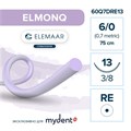 Моноквик ELMONQ — рассасывающаяся нить, 3/8, колющая игла с квадратным телом 13 мм, толщина 6/0 (0,7), 75 см, 12 шт 60Q7DRE13 - фото 503891