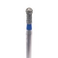 Бор алмазный Ecoline E 802L M, шаровидный с воротничком, удлиненный, турбинный наконечник, D=1.6 мм, синий E-802-LM-314-016 - фото 505409