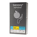 MME-NPFFT-BB-CL-504 BENOVY, перчатки нитриловые, текстурированные на пальцах, цвет: голубые, размер: L, 50 пар 89341 - фото 529453