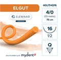 Шовный материал ELGUT 4/0 (12 шт, 75 см, 1/2, 16 мм, обратно-режущая) L40U7HQ16 - фото 529598