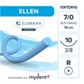 Шовный материал ELLEN 7/0 (12 шт, 75 см, 3/8, 10 мм, колющая) 70P7DR10 - фото 529605