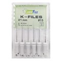 K-Files - ручные файлы, 21 мм, №15, сталь, 6 шт 1831021015-/-18301021015 - фото 533744